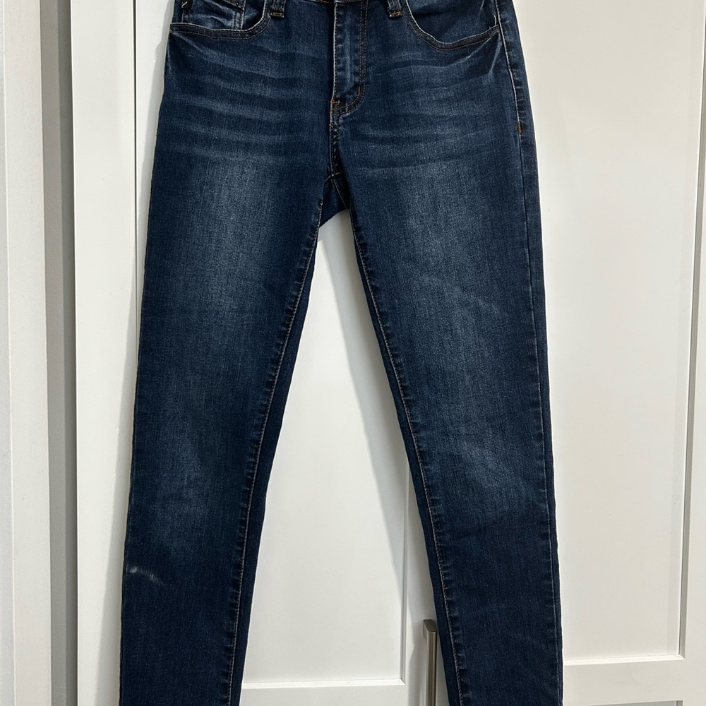 KanCan Blue Skinny Jeans with Subtle Fading